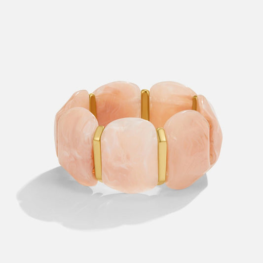Rose Pink Stone Stretch Bracelet