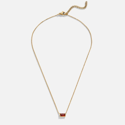 Ruby Red Baguette Necklace