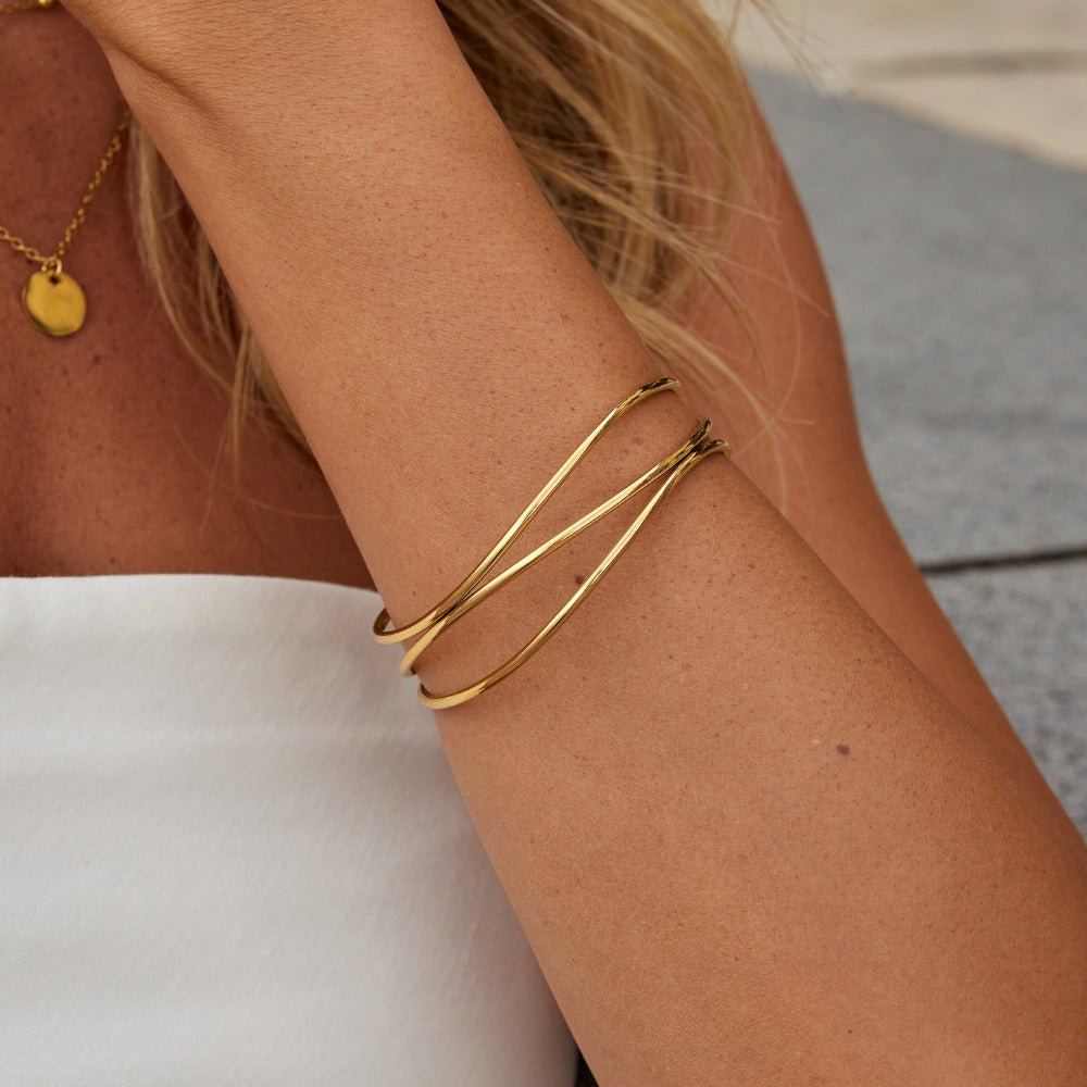 Sabrina Gold-Tone Layered Bangle
