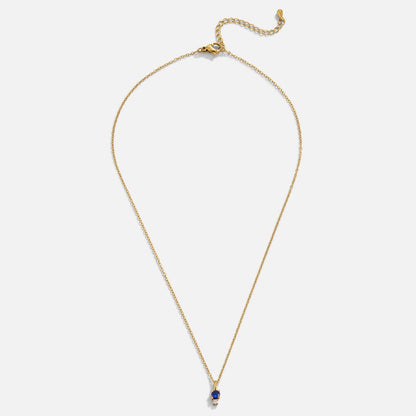 Sapphire Blue Drop Pendant Necklace