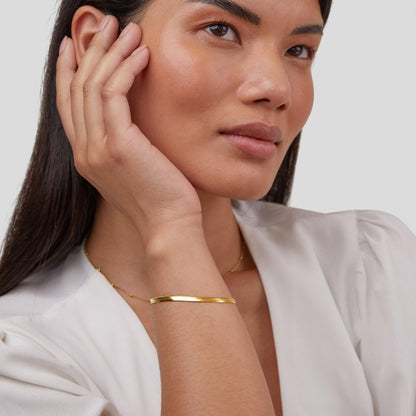 Sarya Gold-Tone Snake Chain Bracelet