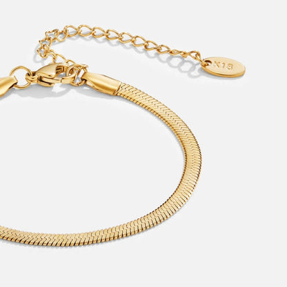 Sarya Gold-Tone Snake Chain Bracelet