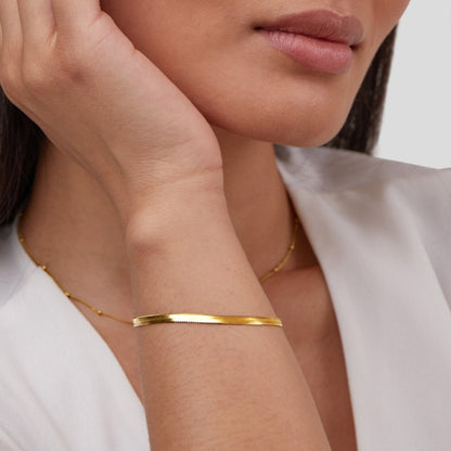 Sarya Gold-Tone Snake Chain Bracelet