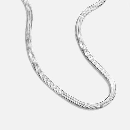 Sarya Silver-Tone Snake Chain Necklace