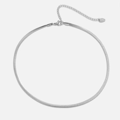 Sarya Silver-Tone Snake Chain Necklace