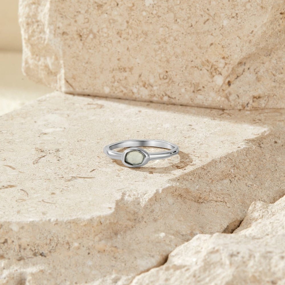 Selene Silver-Tone Moonstone-Effect Ring