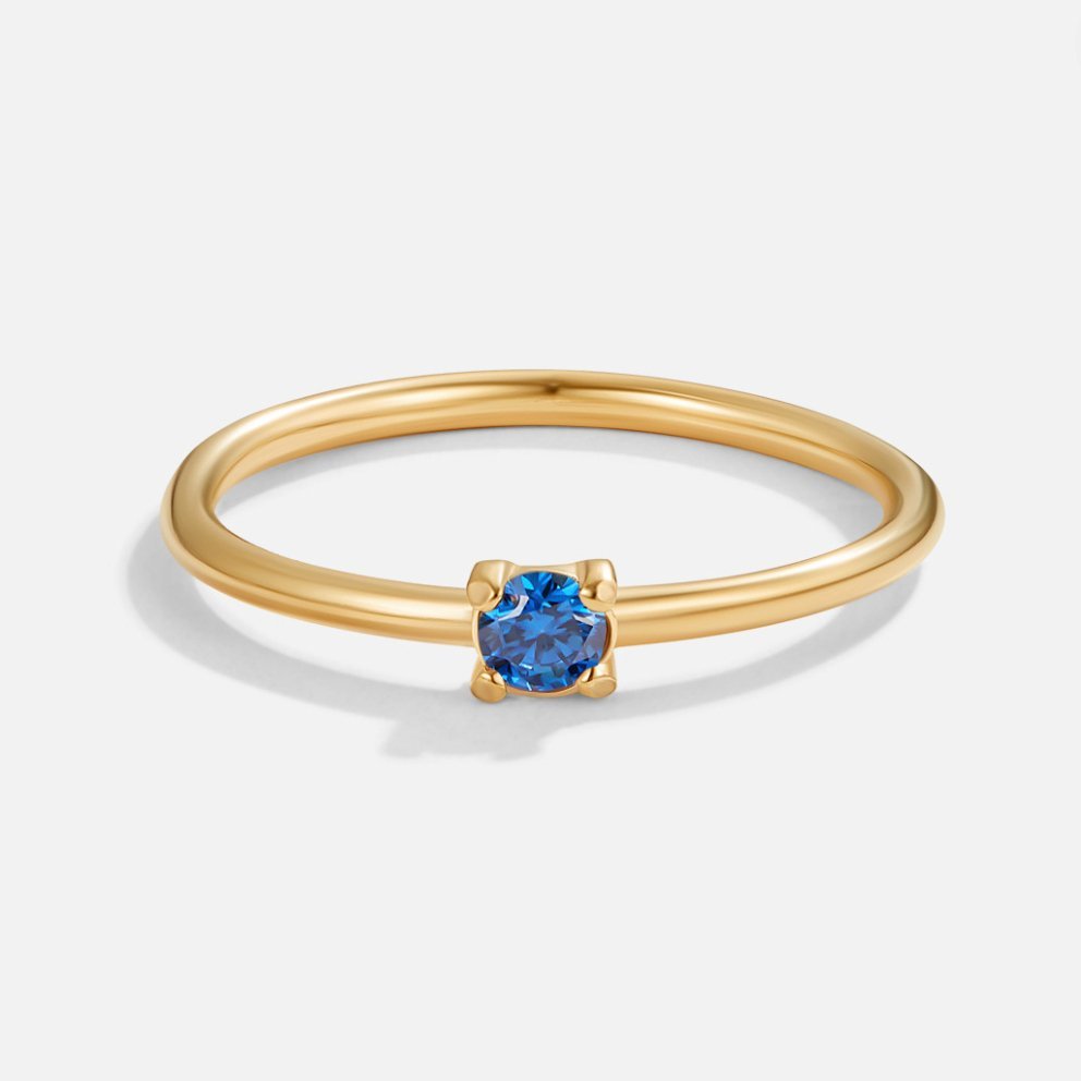 September Birthstone Gold-Tone Ring