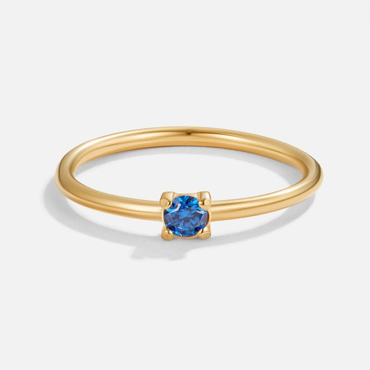 September Birthstone Gold-Tone Ring