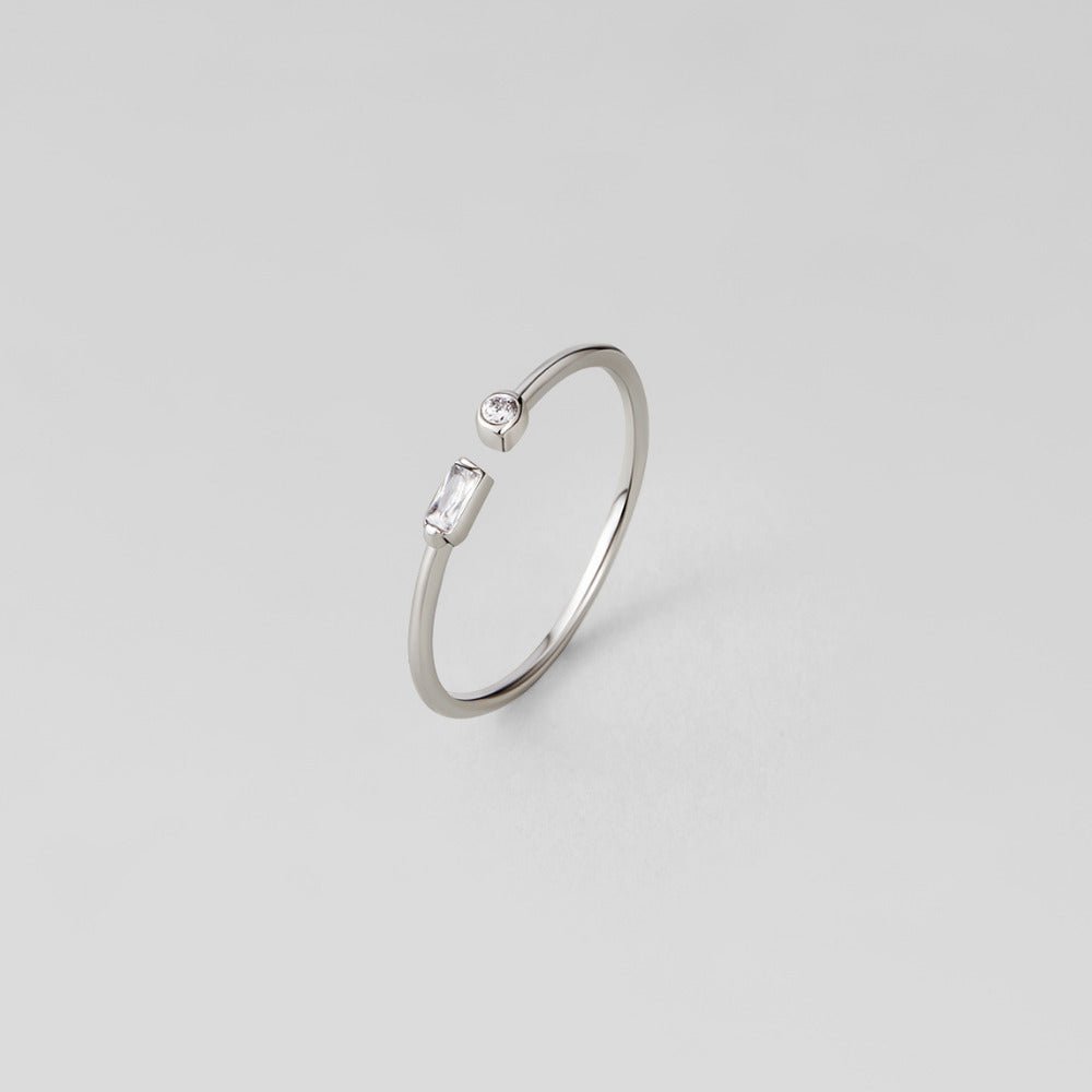 Serena Silver-Tone Crystal Ring