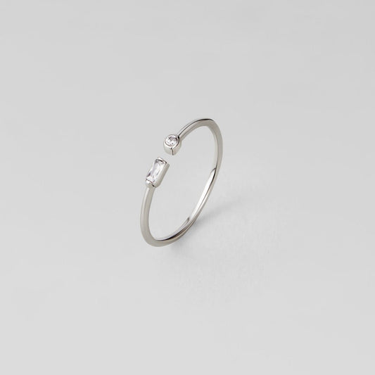 Serena Silver-Tone Crystal Ring