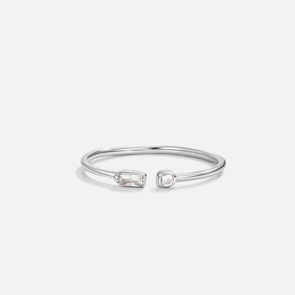 Serena Silver-Tone Crystal Ring