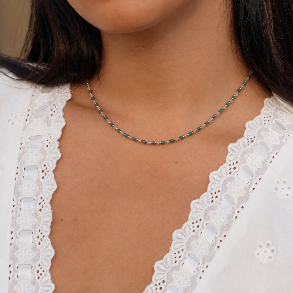 Alashan Blue Bead Necklace