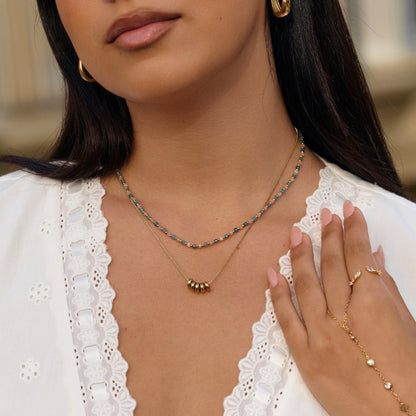 Alashan Blue Bead Necklace