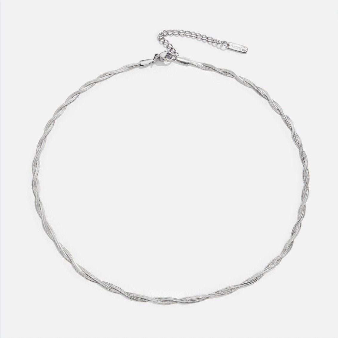 Chiara Silver-Tone Twist Snake Chain Necklace