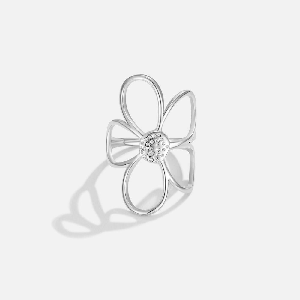 Daisy Silver-Tone Flower Ring