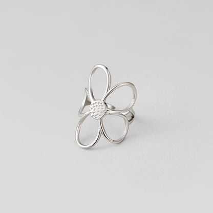 Daisy Silver-Tone Flower Ring