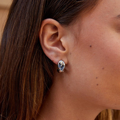 Dakota Silver-Tone Twisted Earrings