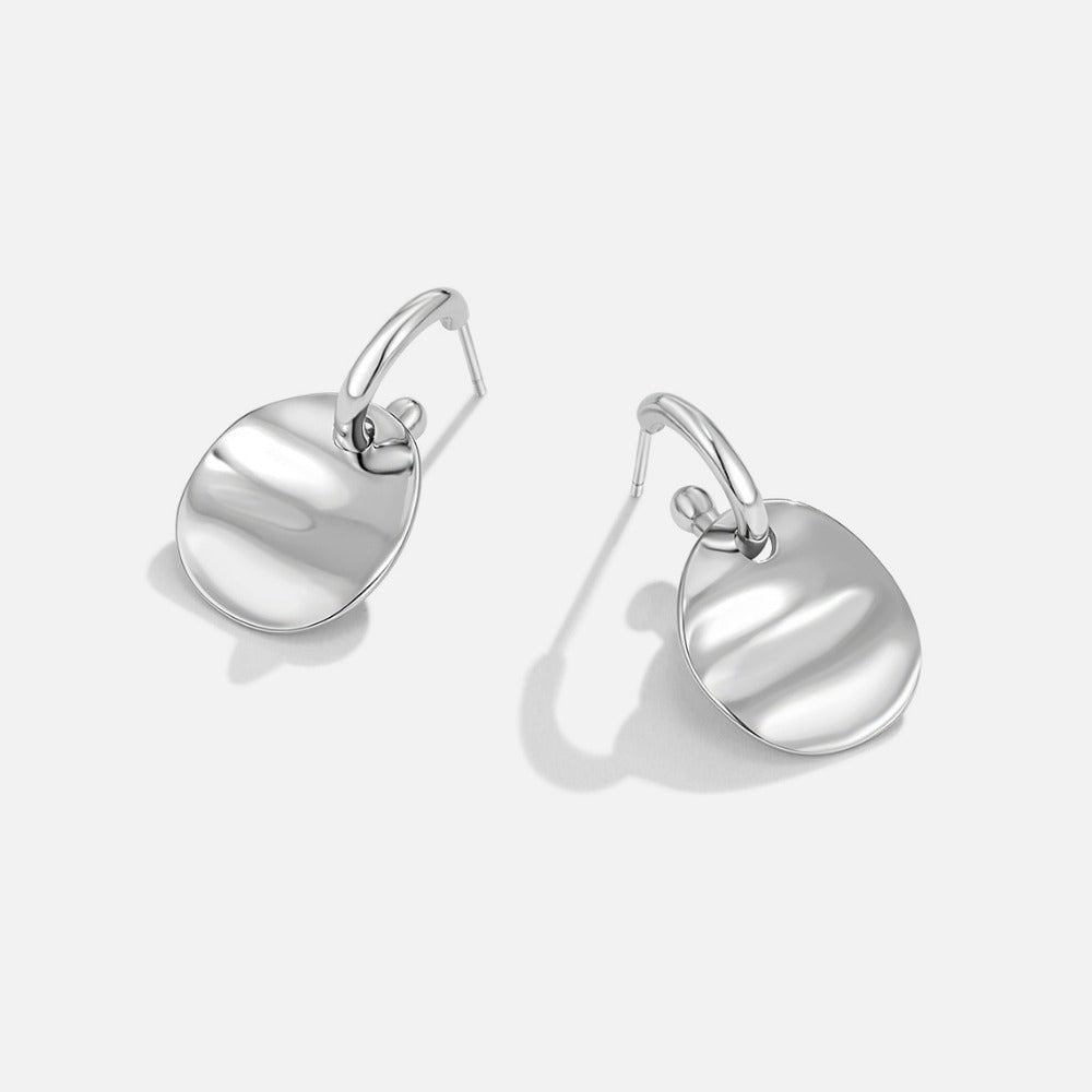 Silver-Tone Disc Drops