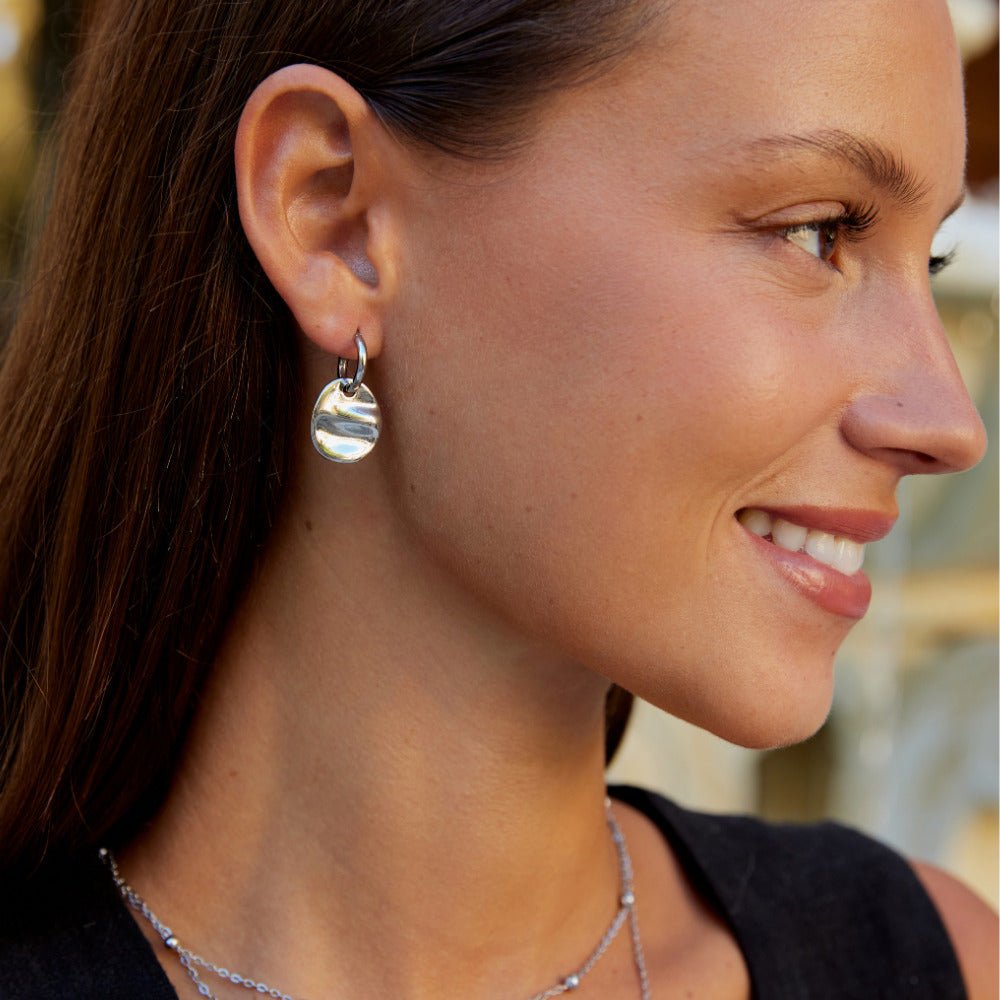 Silver-Tone Disc Drops