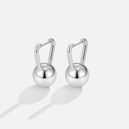 Silver-Tone Bar Hoop Earrings