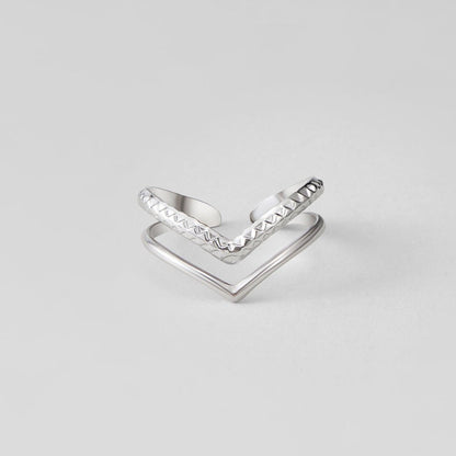 Harper Silver-Tone Layered Wrap Ring