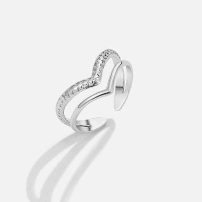 Harper Silver-Tone Layered Wrap Ring