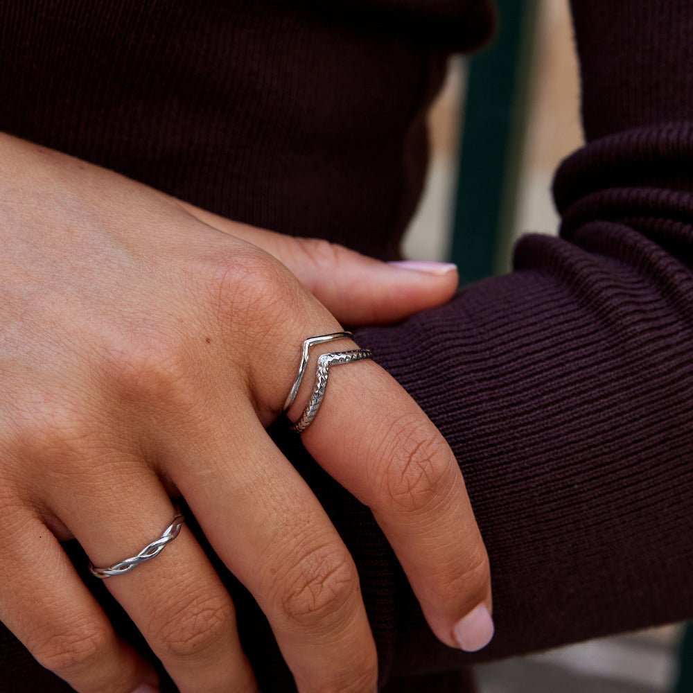 Harper Silver-Tone Layered Wrap Ring