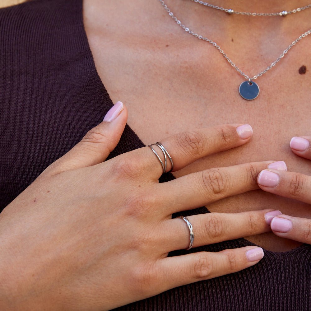 Silver-Tone Infinity Loop Ring