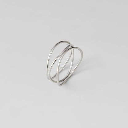 Silver-Tone Infinity Loop Ring