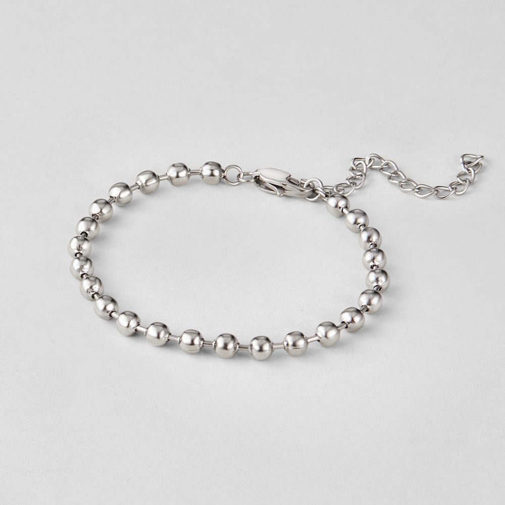 Lulu Silver-Tone Bead Bracelet