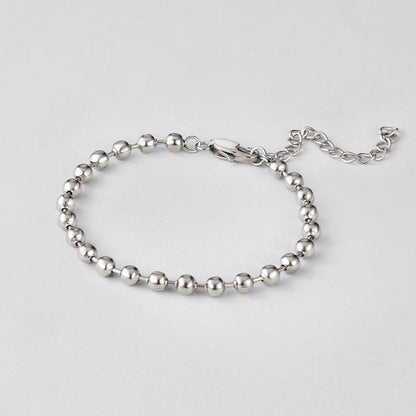 Lulu Silver-Tone Bead Bracelet