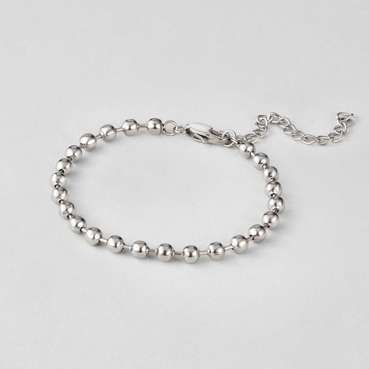 Lulu Silver-Tone Bead Bracelet