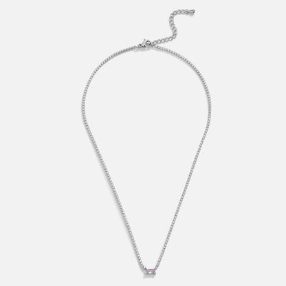 Silver-Tone Crystal Statement Necklace