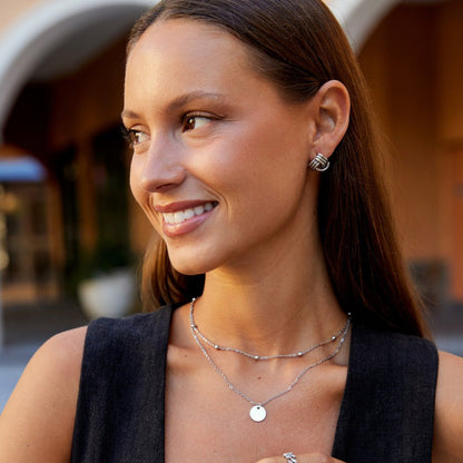 Silver-Tone Maxi Twist Stud Earrings