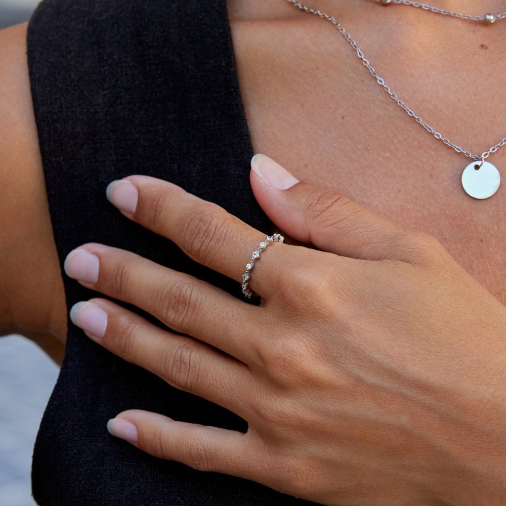 Silver-Tone Milana Crystal Ring