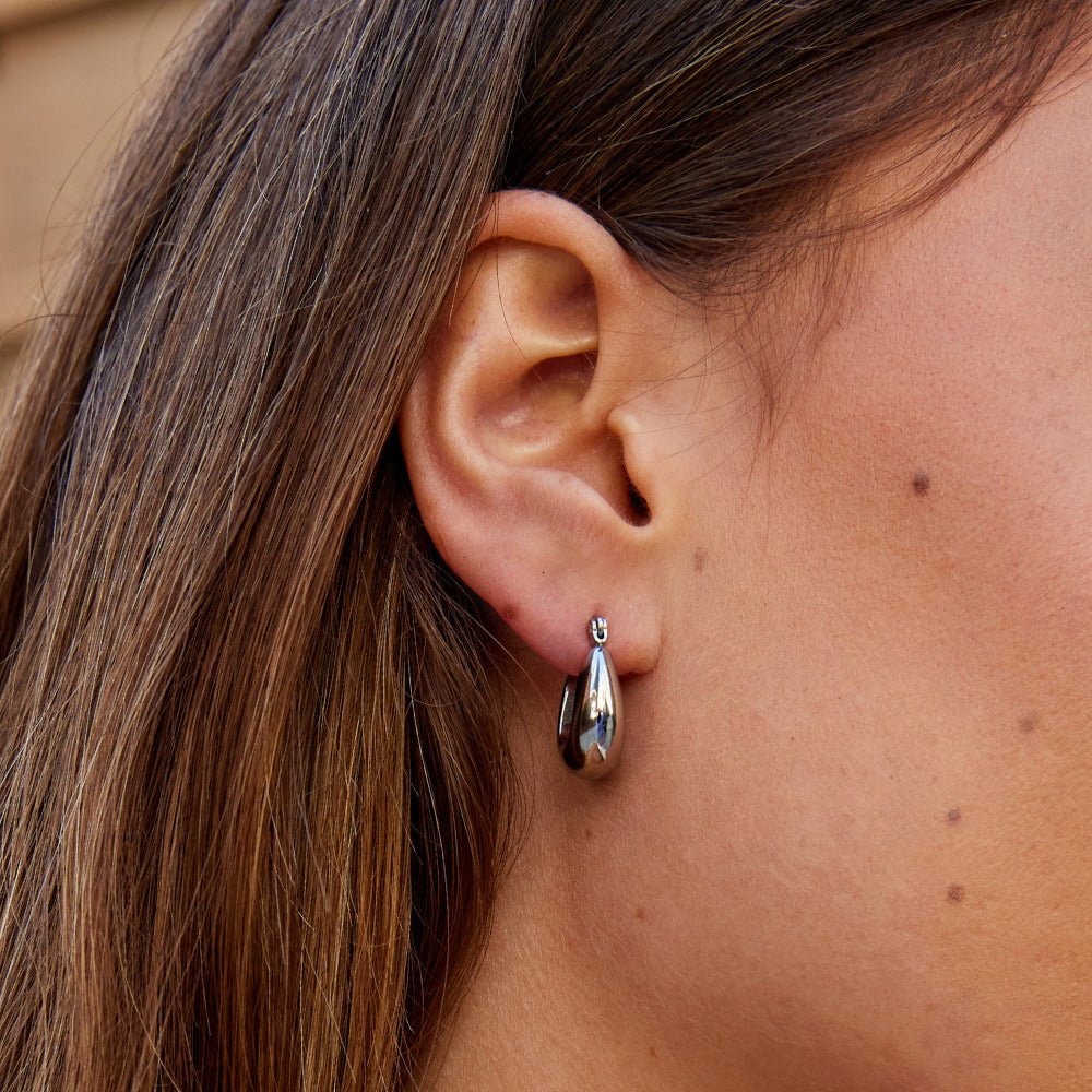 Serenity Silver-Tone Hoops