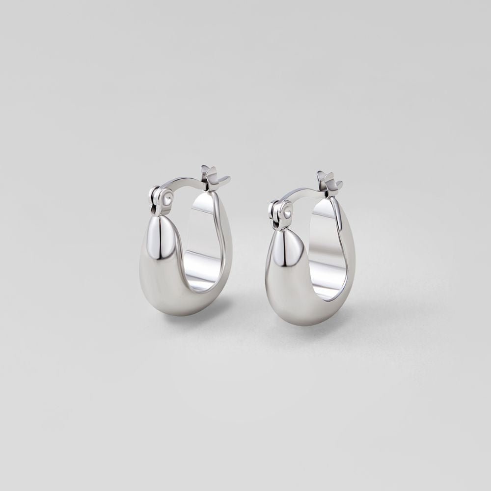 Serenity Silver-Tone Hoops