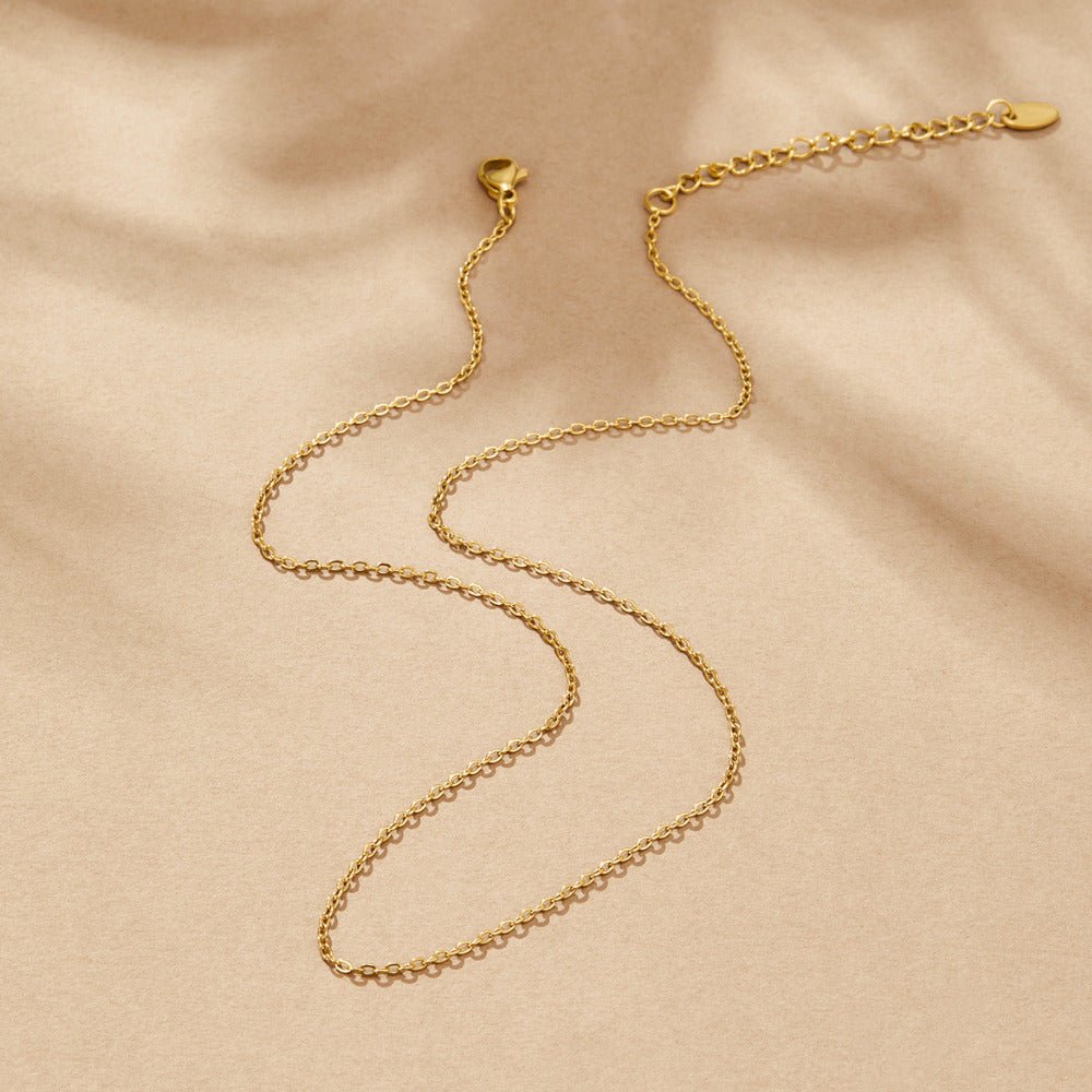 Simple Chain Charm Necklace Set