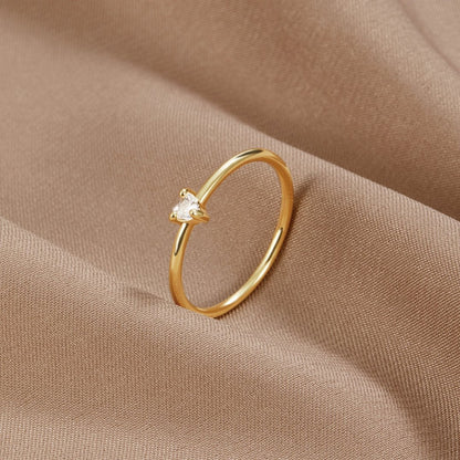 Little Crystal Heart Ring