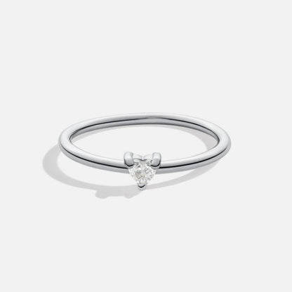 Small Love Crystal Heart Ring