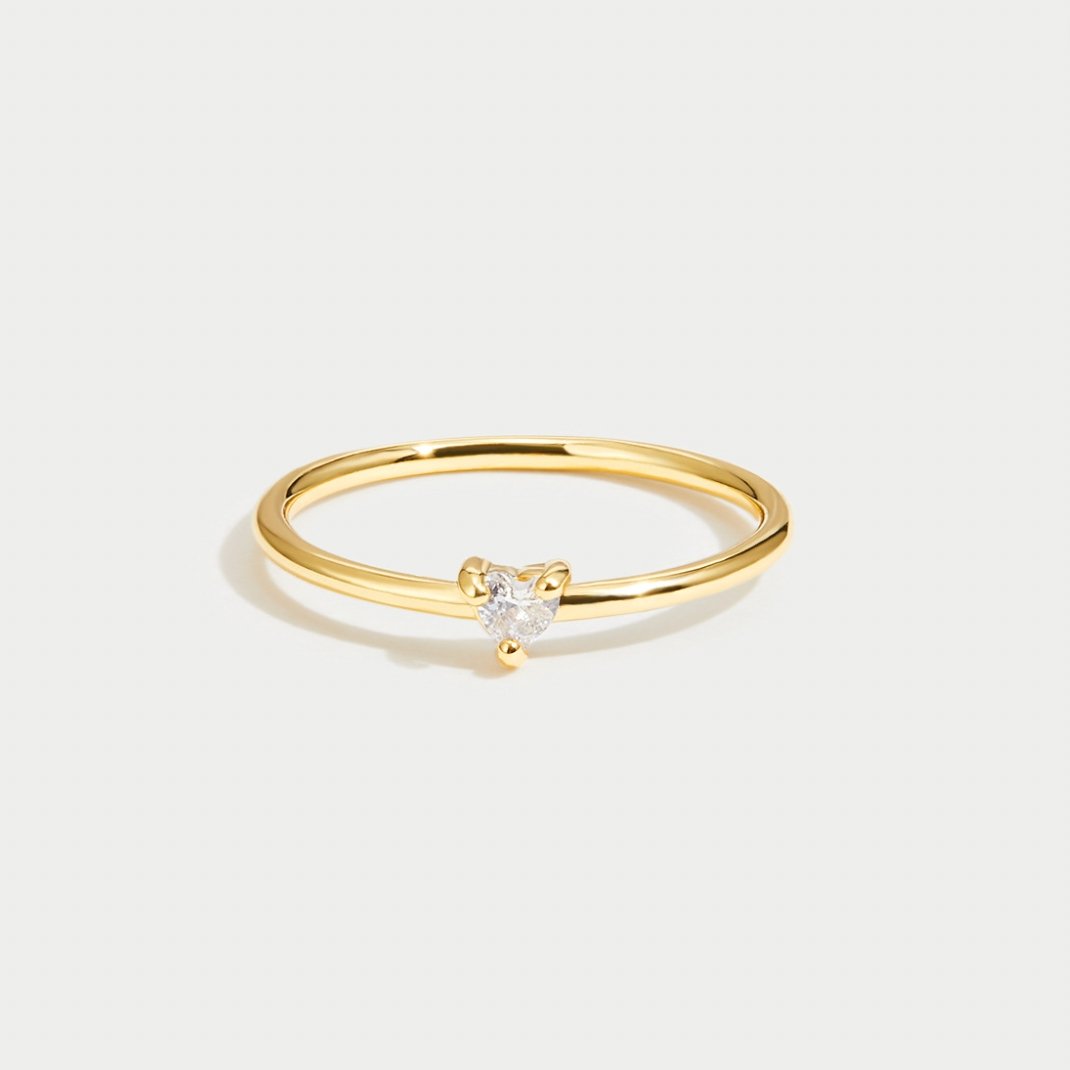 Little Crystal Heart Ring