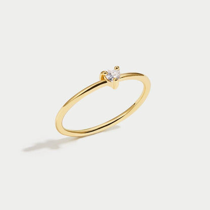 Little Crystal Heart Ring