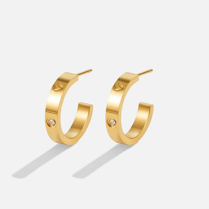 Small Love Hoop Earrings