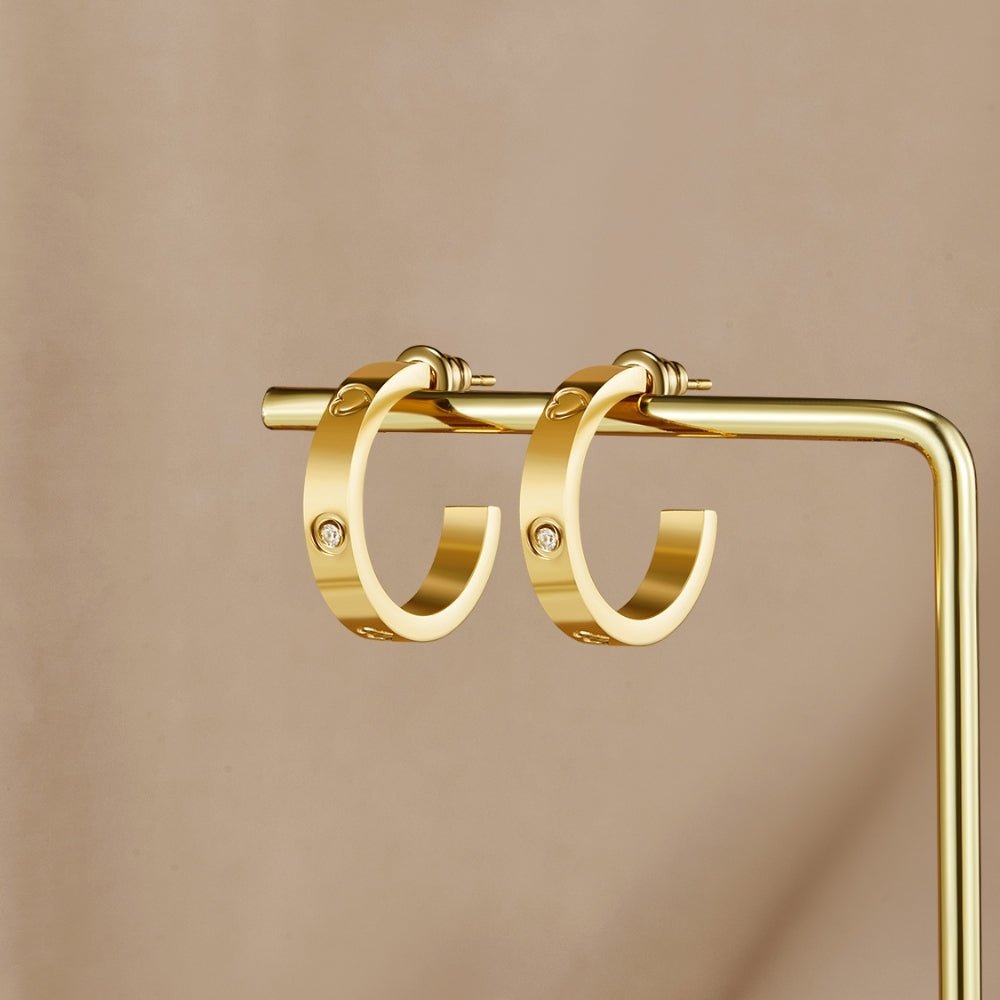 Small Love Hoop Earrings
