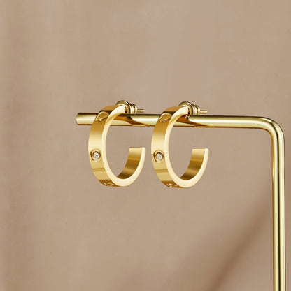 Small Love Hoop Earrings