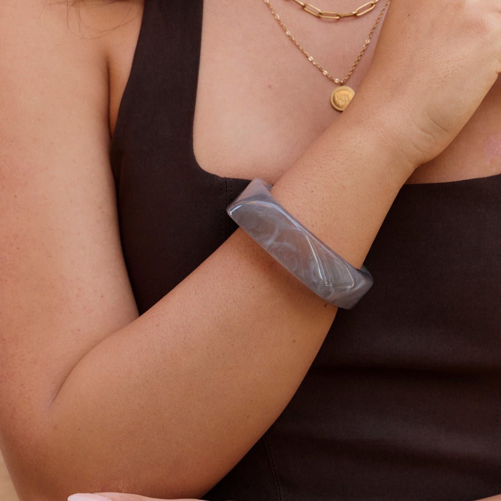 Smoked Grey Swirl Bangle