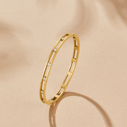 Sofia Crystal Gold-Tone Bangle