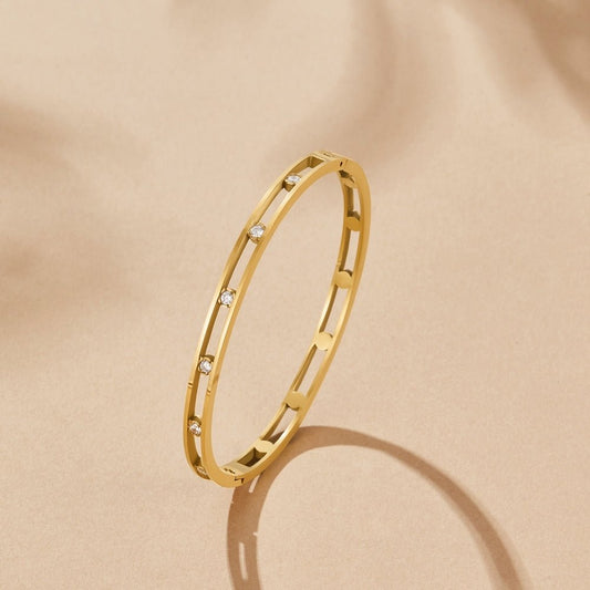Sofia Crystal Gold-Tone Bangle