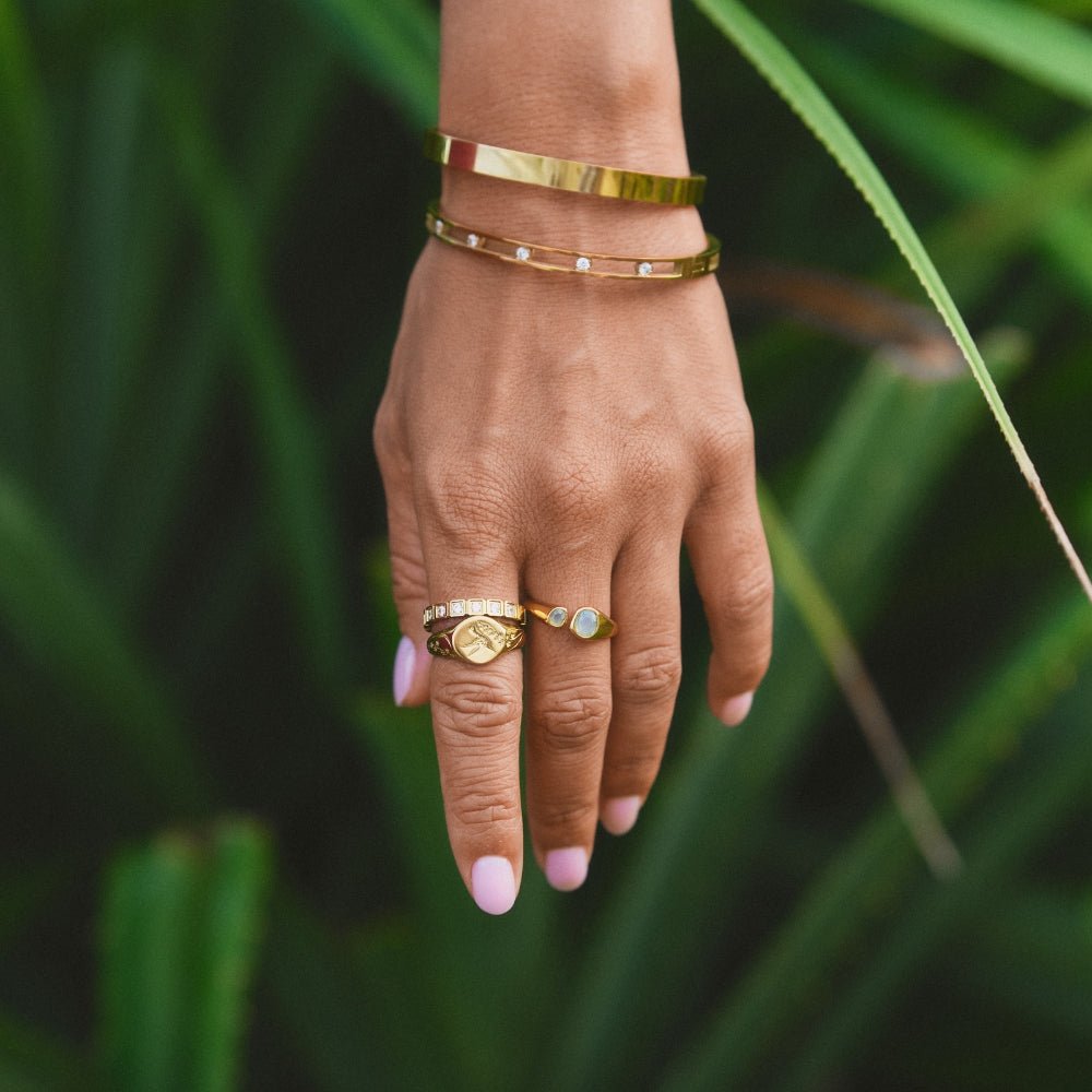 Sofia Crystal Gold-Tone Bangle