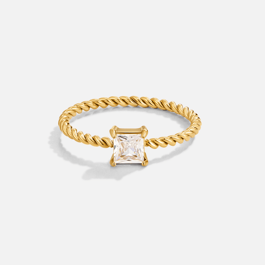 Sofia Twisted Crystal Ring